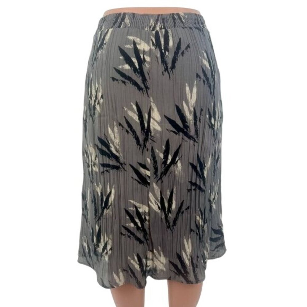 Vintage Y2K Urban Outfitters Gray Printed Flowy Chiffon Elasticized Midi Skirt - Picture 7 of 12